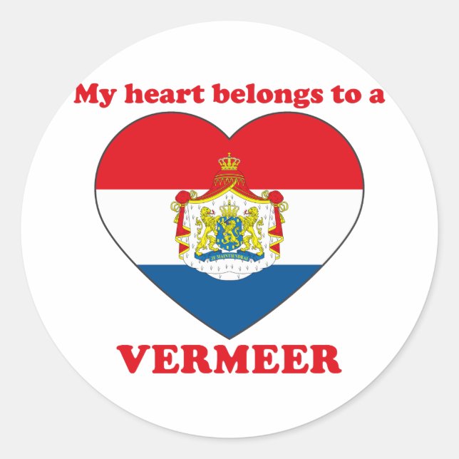 Vermeer Classic Round Sticker (Front)