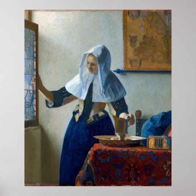 Vermeer Dutch Interior — Soft Delft Light Poster (Front)