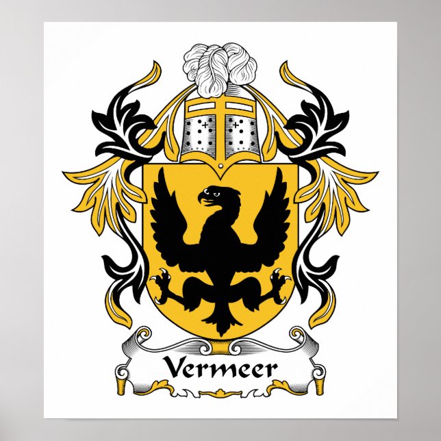 Vermeer Family Crest Poster (Front)