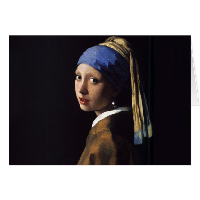 Vermeer Girl Pearl Earring Masterpiece Painting (Front Horizontal)