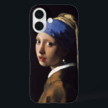 Vermeer Girl Pearl Earring Masterpiece Painting iPhone 16 Case<br><div class="desc">Johannes Vermeer masterpiece painting "Girl with a Pearl Earring" Vermeer's classic painting Girl with a Pearl Earring is the most famous painting created by Dutch painter Johannes Vermeer. The Girl with a Pearl earring is a masterpiece created in 1665 and hangs in the Hague. In the Vermeer masterwork "Girl with...</div>