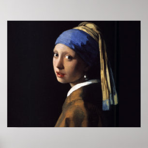 Vermeer Girl Pearl Earring Masterpiece Painting Poster