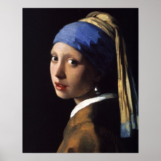 Vermeer Girl Pearl Earring Masterpiece Painting Poster (Front)