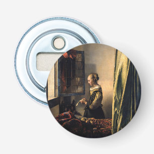 Vermeer - Girl Reading a Letter at an Open Window Bottle Opener