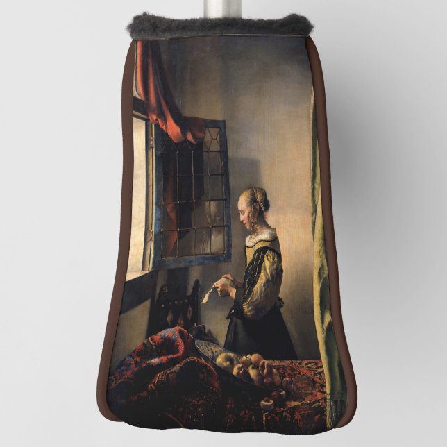 Vermeer - Girl Reading a Letter at an Open Window Golf Head Cover (Rotate 90)