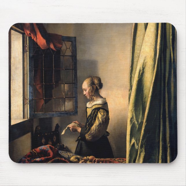 Vermeer - Girl Reading a Letter at an Open Window Mouse Pad (Front)