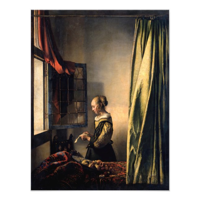 Vermeer - Girl Reading a Letter at an Open Window Photo Print (Front)
