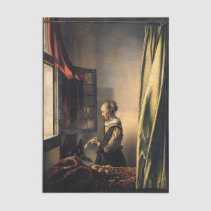 Vermeer - Girl Reading a Letter at an Open Window Tissue Paper