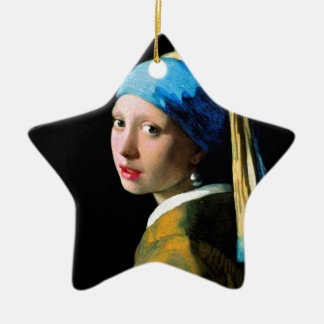 Vermeer - Girl with a Pearl Earring Ceramic Tree Decoration
