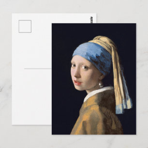 Vermeer Girl with a Pearl Earring Fine Art Postcard