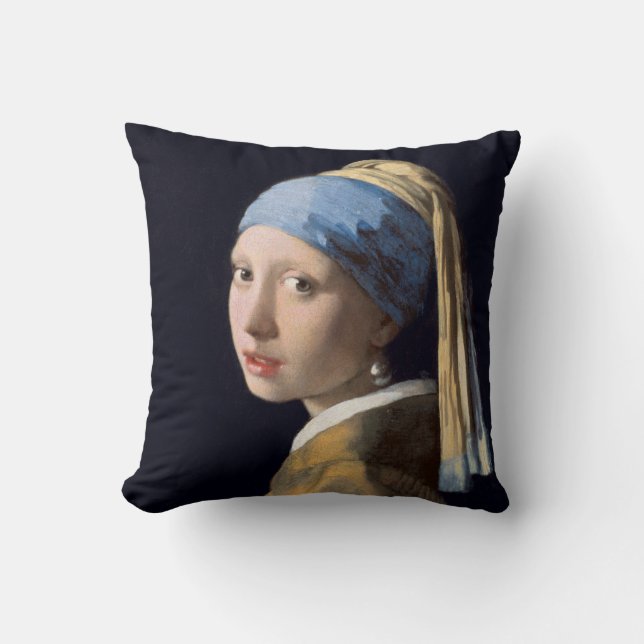 Vermeer Girl with Pearl Earring Cushion (Front)