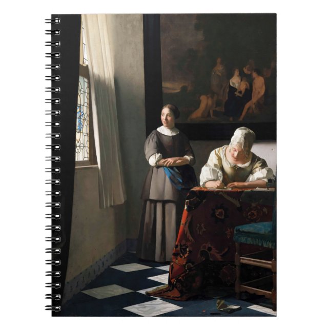 Vermeer - Lady Writing a Letter with her Maid Notebook (Front)