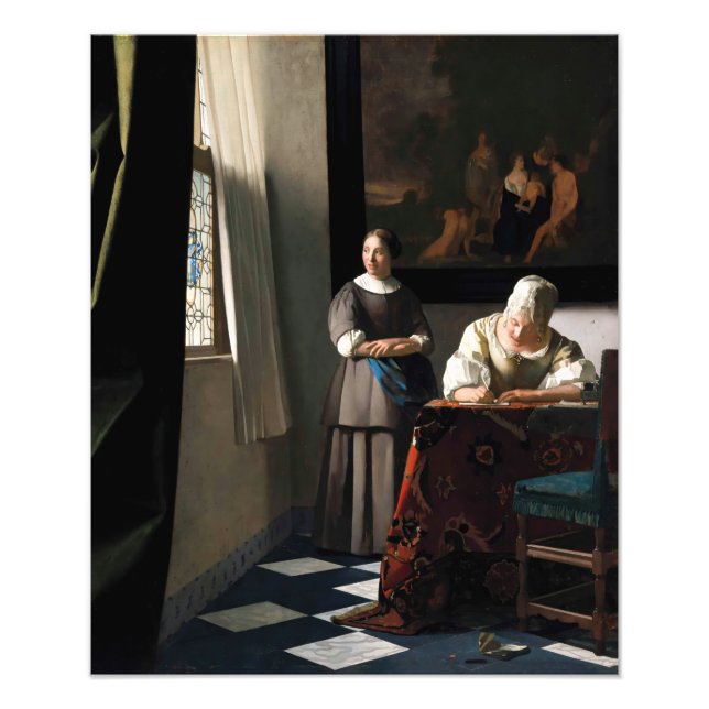 Vermeer - Lady Writing a Letter with her Maid Photo Print (Front)