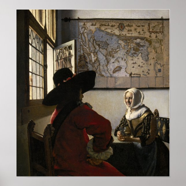 Vermeer - Officer And Laughing Girl 1660 Poster (Front)