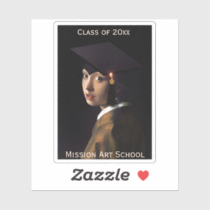 Vermeer Pearl Earring Graduation Grad Cap