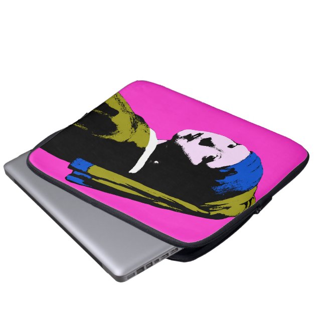 Vermeer Pearl Earring  Pop Art Laptop Sleeve (Front Bottom)