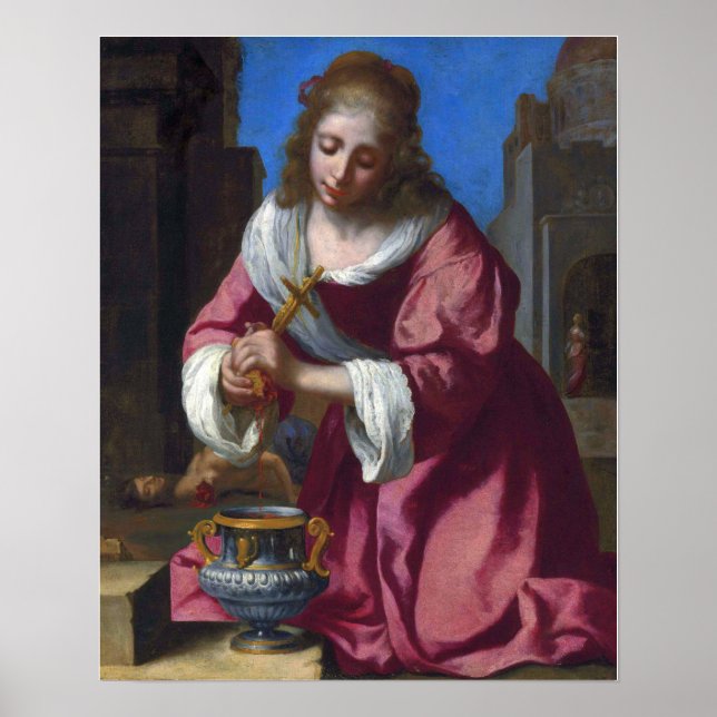 Vermeer - Saint Praxedis 1655 Poster (Front)