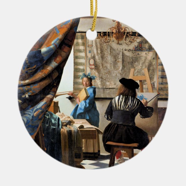 Vermeer - The Art of Painting Ceramic Ornament (Front)