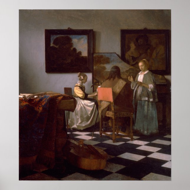 Vermeer - The Concert 1666 Poster (Front)