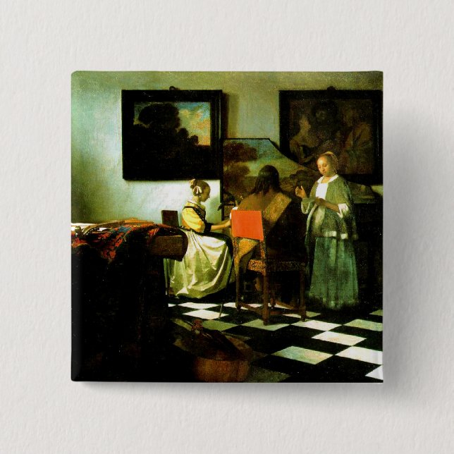 Vermeer: The Concert artwork 15 Cm Square Badge (Front)