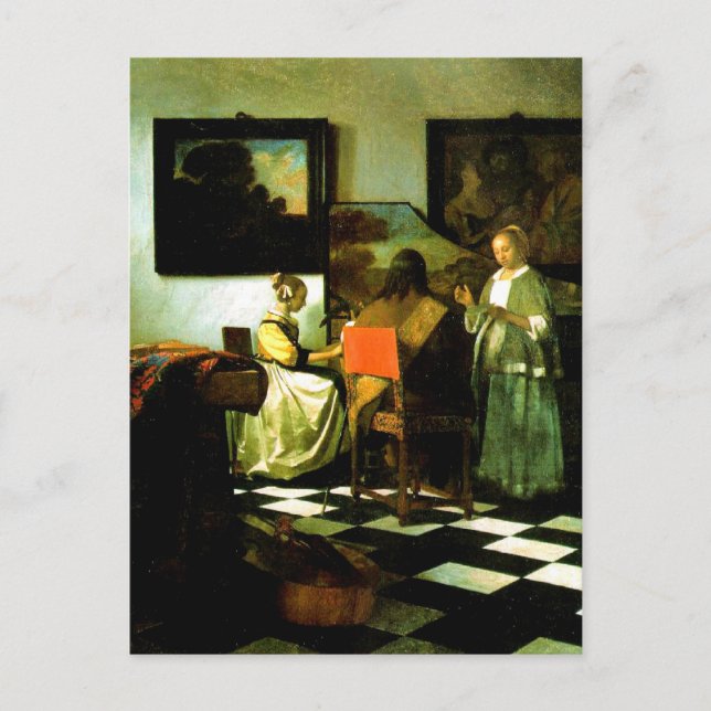 Vermeer: The Concert artwork Postcard (Front)