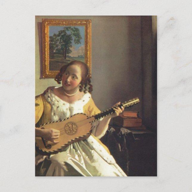 Vermeer van Delft, Jan Die Gitarrenspielerin The G Postcard (Front)