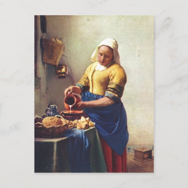 Vermeer van Delft, Jan Milchausgie?ende Magd The M Postcard (Front)