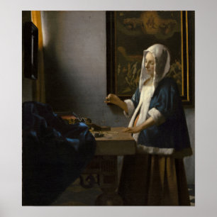 Vermeer - Woman Holding A Balance 1665 Poster
