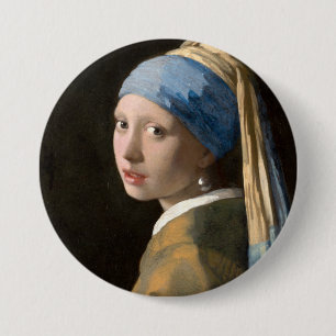 Vermeer's Girl with a Pearl Earring 7.5 Cm Round Badge
