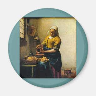 Vermeer's Maidservant Pouring Milk (circa 1660) Magnet