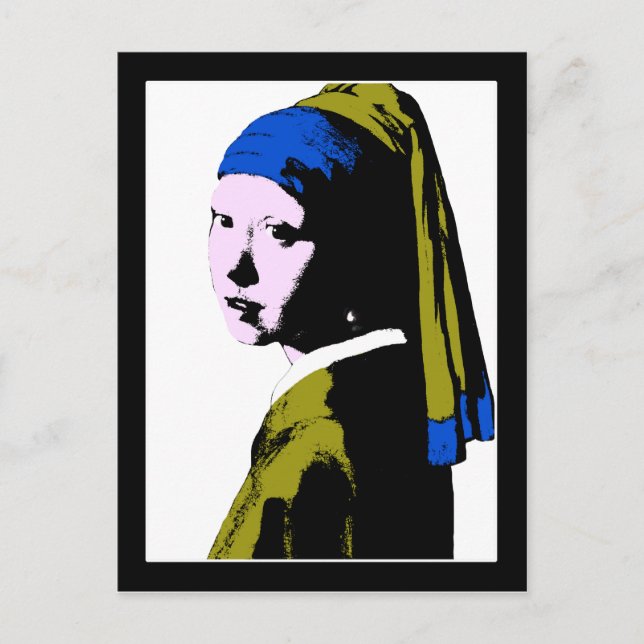 Vermeer's Pearl Earring  ala Postcard (Front)