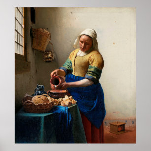 Vermeer's The Milkmaid Poster