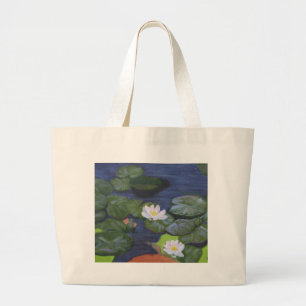 "Vermeer's Waterlilies" Large Tote Bag