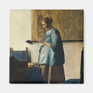 Vermeer's Woman in Blue Reading a Letter ca.1665 Magnet
