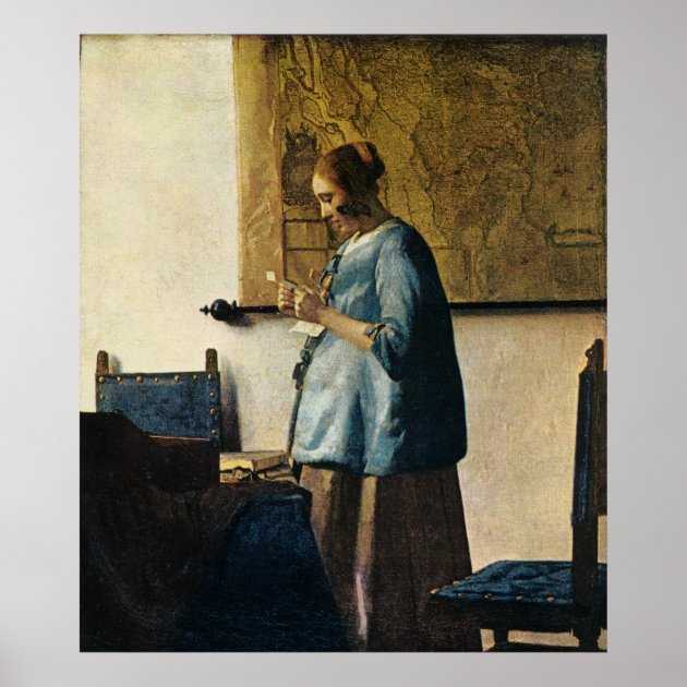 Vermeer S Woman In Blue Reading A Letter Ca 1665 Poster Zazzle   Vermeers Woman In Blue Reading A Letter Ca 1665 Poster R4ab9a6eb92384fb289ab34867862c2a2 Ai472 8byvr 630 