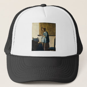 Vermeer's Woman in Blue Reading a Letter ca.1665 Trucker Hat