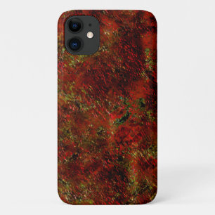 Vermelho forte esfolado sobre o cinza áspero iPhone 11 case