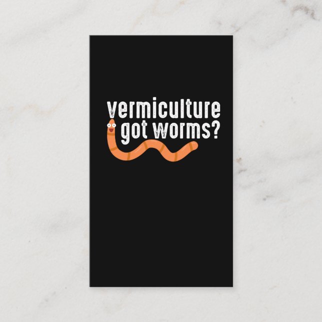 Vermiculture Compost Worm Farming Gardening Business Card (Front)
