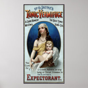 VERMIFUGE PATENT MEDICINE 1889 POSTER