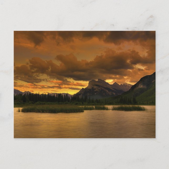 Vermilion Lakes Sunset Postcard (Front)