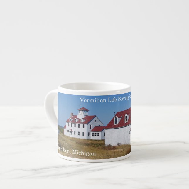 Vermilion Life Saving Station espresso mug (Front Left)