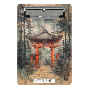 Vermilion Mountain Gate Ink Wash Mini Clipboard