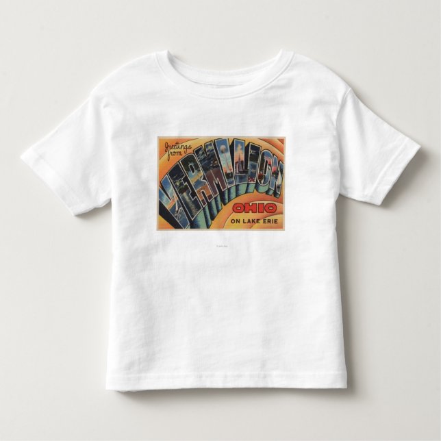 Vermilion, Ohio - Large Letter Scenes Toddler T-Shirt (Front)