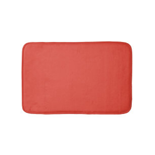 Vermilion Red Autumn Fall Season Solid Colour Bath Mat