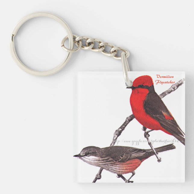 "vermillian flycatcher" key ring (Front)