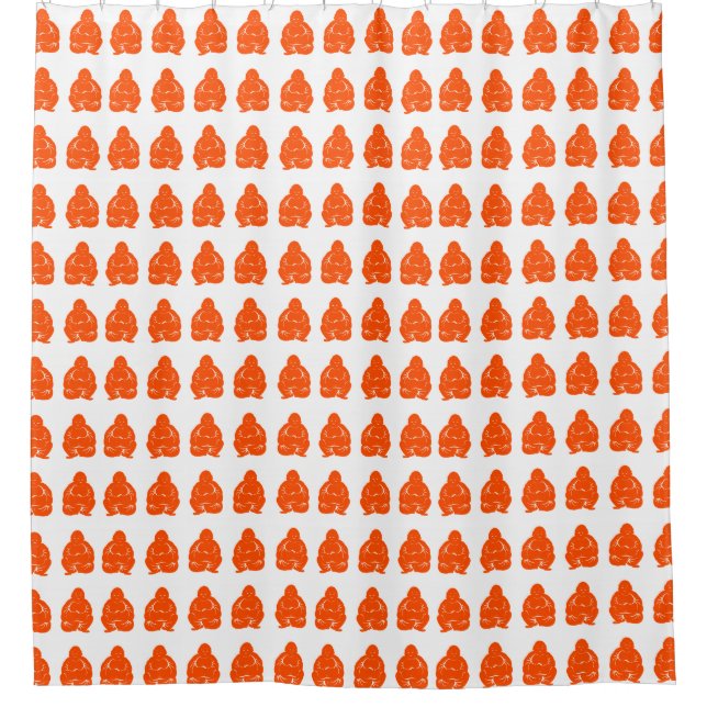 Vermillion Asian Moods Buddah Boys Shower Curtain (Front)