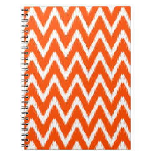 Vermillion Asian Moods Ikat Chevrons Notebook