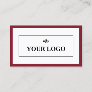Vermillion Border Your Logo Minimalist Business Card