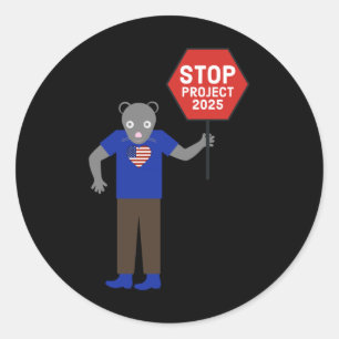 “vermin” Activist Stop Project 2025. Classic Round Sticker