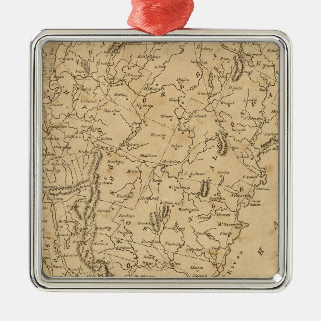 Vermont 5 metal ornament (Front)